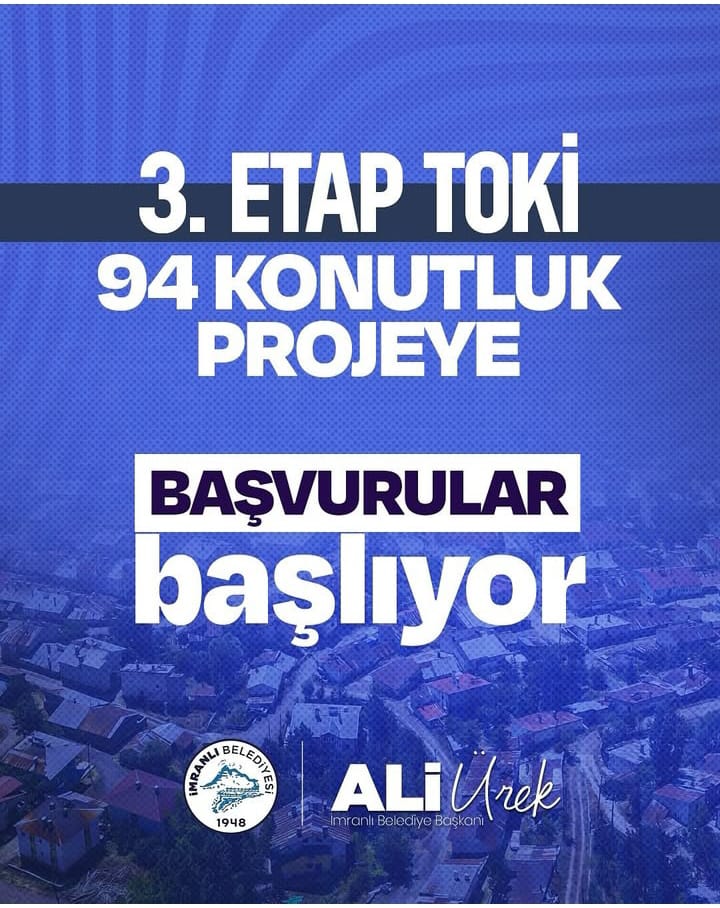 3. ETAP TOKİ 94 KONUTLUK PROJEYE BAŞLIYOR 
